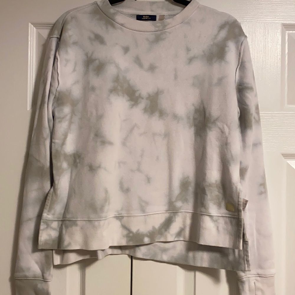 Butter White With Grey tie Dye Sweatshirt